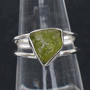 Natural Peridot Crystal Ring 925 Sterling Silver Peridot Birthstone Ring-RR125 - Picture 1 of 2