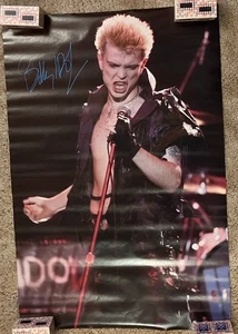 Poster performance Billy Idol 1984 23x34,5 cantautore rock inglese arrotolato - Foto 1 di 1