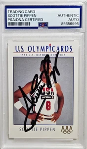1992 Impel #15 Scottie Pippen signed USA Olympia Card Autogramm PSA Dream Team - Bild 1 von 2