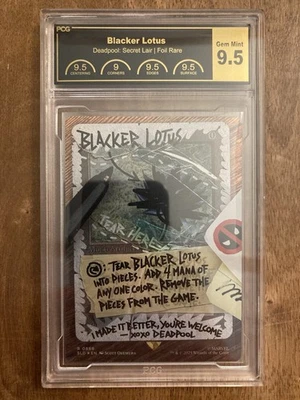 GEM MINT PCG 9.5 MTG Deadpool Secret Lair #869 Blacker Lotus 2025 - Image 1 of 2