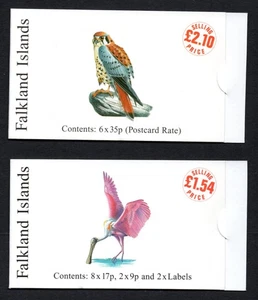 Falkland Islands 1998 Rare Birds booklets SG SB11 & SB12, complete & unmounted - Picture 1 of 2