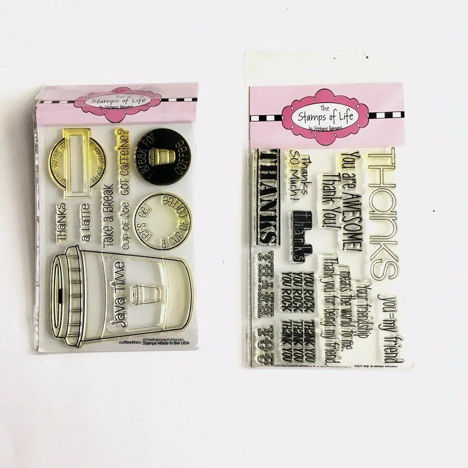 The Stamps of Life - Café Thanks You Are Awesome You Rock Thank You Lote de 2 Foto 1 de 4