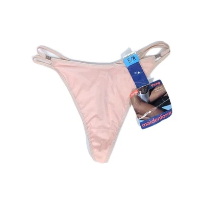 Tanga de nailon Maidenform vintage mediana para mujer NUEVO doble cuerda 40321 Y2K Foto 1 de 4