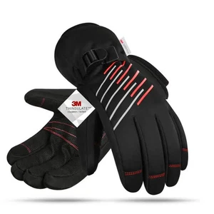 Waterproof Winter Ski Gloves 3M Thinsulate Touchscreen Thermal Outdoor Snowboard - Picture 1 of 12