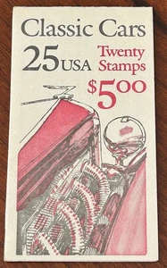 US. Stamps Booklet Classic Cars Book of 20~ 25 cent stamps - Picture 1 of 4