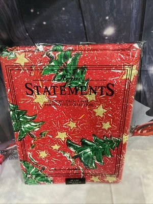New Vintage Home Statements Holiday Vinyl Flannel-Backed Tablecloth 60" x 84" - Image 1 of 4