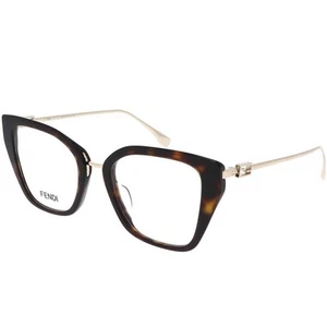 FENDI FE50011I 052 Brown Gold Women Eyeglasses Rxable 51mm Authentic - Picture 1 of 3