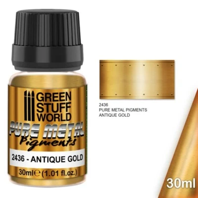 GREEN STUFF WORLD Pure Metal Pigments Antikes Gold - Metall reine Metalle Pigmente
