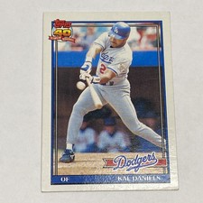 Kal Daniels 1991 Topps #245~ Los Angeles Dodgers Baseball Card