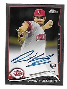 DAVID HOLMBERG 2014 TOPPS CHROME RC AUTOGRAPH #134 REDS FREE COMBINED S/H - Picture 1 of 1