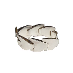 20th C. Rare Gucci Sterling Silver Interlocking Italian Bracelet Mid 20th c. - Picture 1 of 8