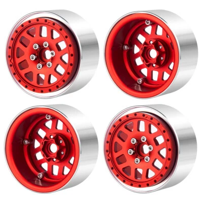 FLYXM 4Pcs CNC Alu 2.2 Beadlock Wheels Rims With Rings Fit 2.2 Crawler Tires - Image 1 of 4