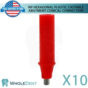 Prótesis dental pilar hexagonal fundible UCLA 10x NP conexión cónica - Imagen 1 de 3