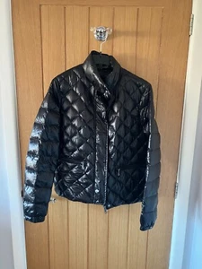 BNWT Massimo Dutti Black Quilted Feather Filled Down Coat Size 12/40 - Picture 1 of 5