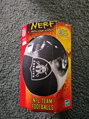 Vintage NFL Raiders Nerf Original Football Sealed 2003 Los Angeles Vegas NEW Cover