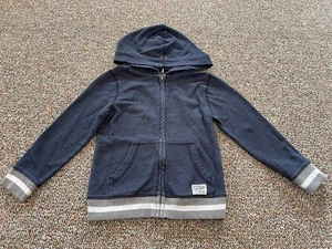 OshKosh Boys Hooded Blue Zip Up Jacket 4/5 - Picture 1 of 4