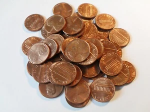 1980-D- 1980 P Lincoln Pennies insgesamt 46 AU's! Farbe Rot - Bild 1 von 1