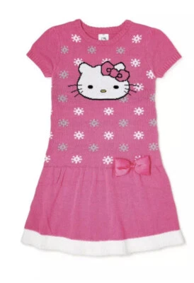 Vestido Suéter Rosa para Niña Hello Kitty X-Pequeño (4-5) Nuevo con Etiquetas Foto 1 de 4
