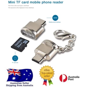Portable Mini Card Reader Type C Micro SD TF Memory Card Reader OTG Adapter USB - Picture 1 of 10