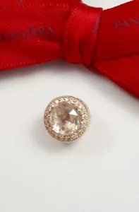 **Brand new genuine Pandora 14KT Yellow Gold Radiant Hearts Charm #750843CZ $599 - Picture 1 of 6