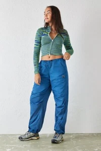 iets Frans Urban Outfitters Blue Balloon Woven Pants Track Warm Uk 8 XXS Reg L32 - Picture 1 of 4