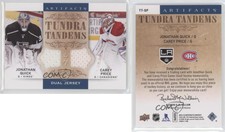 2014 Artifacts Tundra Tandems Blue Dual Jersey Jonathan Quick Carey Price #TT-QP