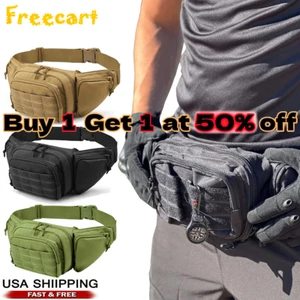 Tactical Waist Fanny Pack Phone Pouch Military Outdoor Camping Hiking Belt Bag - Picture 1 of 25