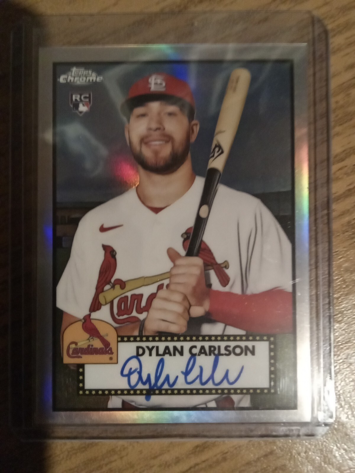 2021 Topps Chrome Platinum Anniversary Dylan Carlson Auto RC /199 Refractor