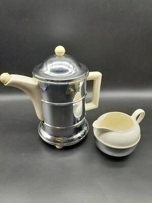 Kosy Kraft Vintage coffee pot with chrome casing - Ellgreave Pottery 20 Cm - Image 1 of 4