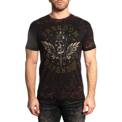 Affliction Clothing Rockabilly Vintage T-Shirt - FD Angel Of Doom Schädel - Bild 1 von 4