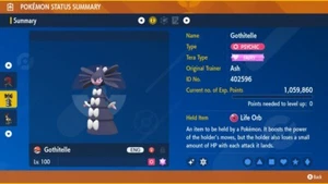 Shiny Gothitelle 6IVs Tera Type: Fairy Pokémon Scarlet and Violet - Picture 1 of 3
