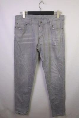 DSQUARED2 SLIM JEAN Gray Wash Denim Regular Distressed Jeans  IT 50 / W36 - Image 1 of 4