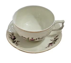 Pretty Rose Bouquet on Textured Rosenthal Classic Germany Teacup and Saucer Set - Picture 1 of 15