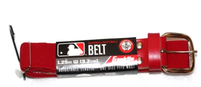Cinturón Franklin Béisbol Softbol 1.25 In Ancho Rojo 22" a 42" Ajustable Elástico Foto 1 de 4