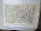 Original Vintage Map Of The Chesapeake & Ohio Railway Lines  ~ 1915