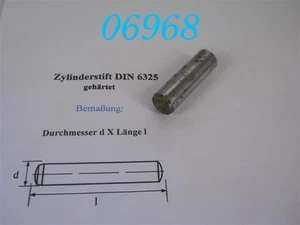 10 ZYLINDERSTIFT 16 x 55 mm TOLERANZ M6  -DIN 6325- - Bild 1 von 1