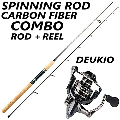7ft Medium Heavy Fishing Rod Reel Combo Spinning 5000 Saltwater Freshwater  New | eBay