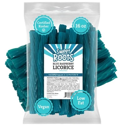 Sweet Roots Blue Raspberry Licorice Twists – 1 Bag (16 oz) – Jumbo Size Licor... - Image 1 of 4