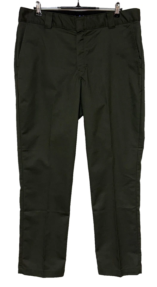 Pantalones Dickies Para Hombres 38X32 Verde Flexible Delgados Cónicos Chino Ropa de Trabajo Informal Foto 1 de 4