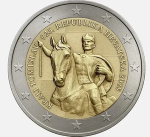 CROACIA 2 euro 2025 S/C 1100 aniv. Reino de Croacia y coronación rey Tomislav - Imagen 1 de 1