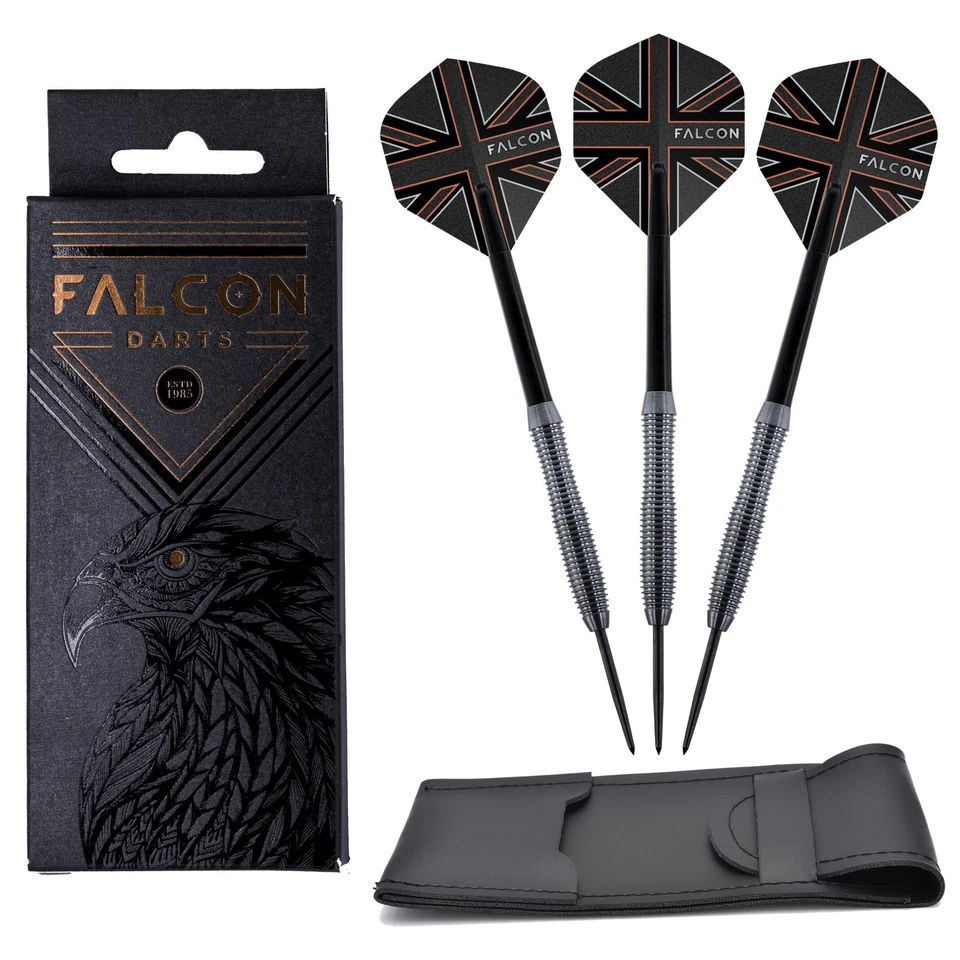 FALCON™ Vanta Tungsten Darts Set 24g or 26g Barrels Shafts Flights Wallet - Image 1 of 4