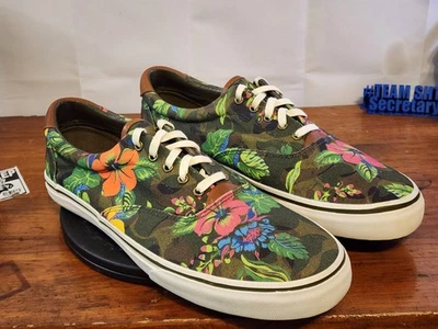 Zapatos Polo Barco Floral Thorton III Para Hombre Talla 13D Con Cordones Playa Verano Lona Foto 1 de 4