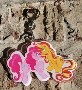 Sunset Shimmer X Pinkie Pie Acrylic Keychain My Little Pony Friendship Is Magic - Picture 1 of 1