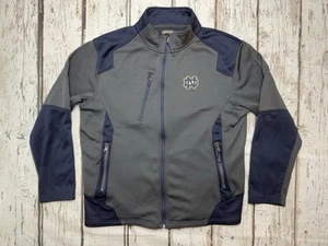Notre Dame Fightin Irish Embroidered Logo Colosseum Full Zip Sweatshirt - Sz XL - Picture 1 of 8