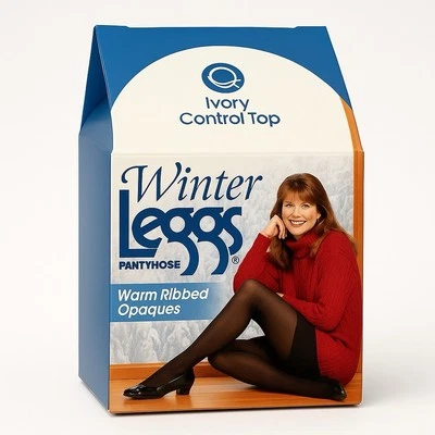 Winter L'EGGS Control Top Pantyhose Ivory Opaque Vintage Style 193SQ16 - Image 1 of 4