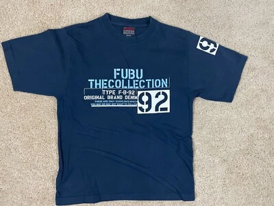 Camiseta Fubu Niños XL Cuello Redondo Tejida La Colección Tipo-F-B-92 Original Azul Foto 1 de 4