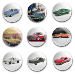INSIGNIAS DE BOTÓN 25mm X9 con el Ford Gran Torino  - Imagen 1 de 1