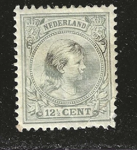 SELLO DE LOS PAÍSES BAJOS #44a — PRINCESA 12,5c -- variedad gris — 1891 -- sin usar - Imagen 1 de 2