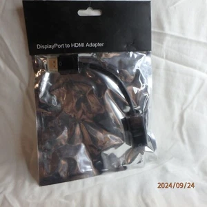 DisplayPort to HDMI Cable Adapter 0.5ft (6") w/IC AP-DPHDMI-005 - Picture 1 of 4