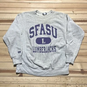 Vintage 90s Jansport Reverse Weave SFASU Lumberjacks College Crewneck Size Large - Picture 1 of 8